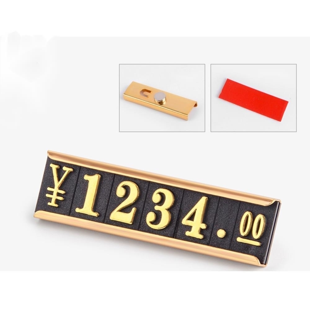 Adhesive Price Tag Stick Cube Adjustable Assembly Number Metal Pricing Counter Display Magnetic Label Sale Price