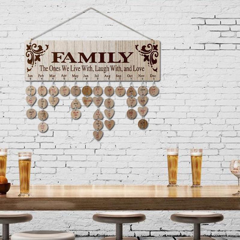 Wood DIY Friend Family Birthday Reminder Calender Board Decorations Decor Plaque Hanging Home Sign Calendar Ply J3H8 Decorative Objects & Fi
Wood DIY Friend Family Birthday Reminder Calender Board Decorations Decor Plaque Hanging Home Sign Calendar Ply J3H8 Decorative Objects & Fi