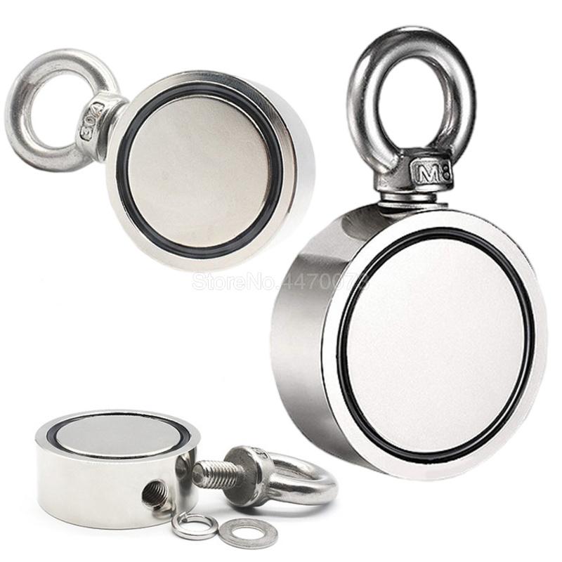 Hooks & Rails Double-sided Powerful Round Neodymium Magnet Hook Salvage Sea Fishing Equipments Holder Ring Strong Pulling Mounting Pot
Hooks & Rails Double-sided Powerful Round Neodymium Magnet Hook Salvage Sea Fishing Equipments Holder Ring Strong Pulling Mounting Pot