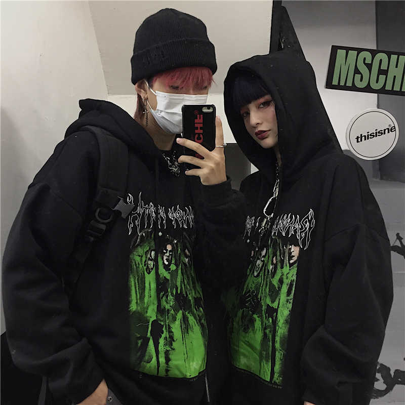 Korean Ulzzang ins dark Streetwear women hoodie letter print Oversize hooded sweatshirt Harajuku demon hip hop 210608, Black
Korean Ulzzang ins dark Streetwear women hoodie letter print Oversize hooded sweatshirt Harajuku demon hip hop 210608, Black