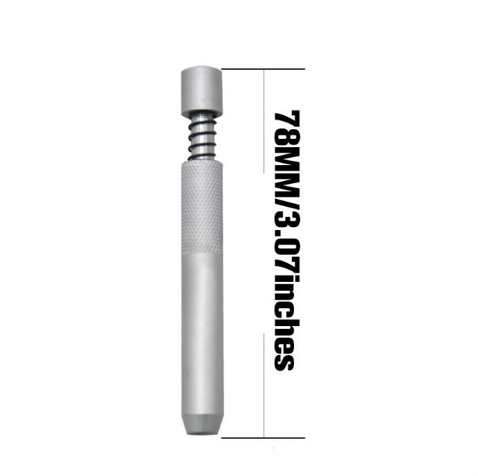 Portable Metal Smoking Pipes One Hitter Bat Spring Pipe 78MM Aluminum Snuff Snorter Tube Cigarette RRD7082 Free shipping
