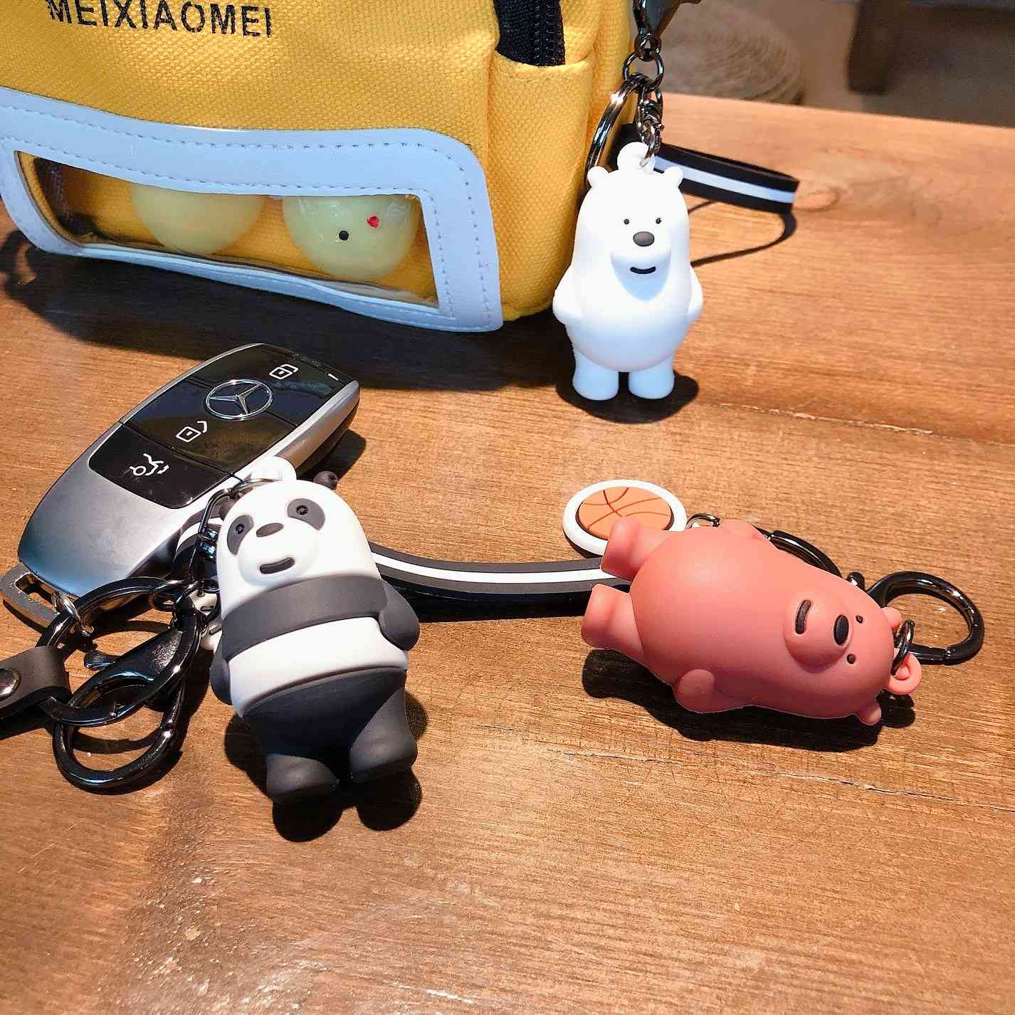 Fashion-Bear Keychain Cartoon Glue Dropping Doll Little Brown Keyring Bag Hanging Decoration Couple Gift, Silver
Fashion-Bear Keychain Cartoon Glue Dropping Doll Little Brown Keyring Bag Hanging Decoration Couple Gift, Silver