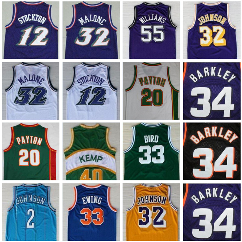 Retro Basketball Jerseys 33 Larry 12 Stockton 32 Karl Malone Jason Williams Ewing Gary Payton Kemp Barkley Jersey Ncaa, Colour 2
Retro Basketball Jerseys 33 Larry 12 Stockton 32 Karl Malone Jason Williams Ewing Gary Payton Kemp Barkley Jersey Ncaa, Colour 2