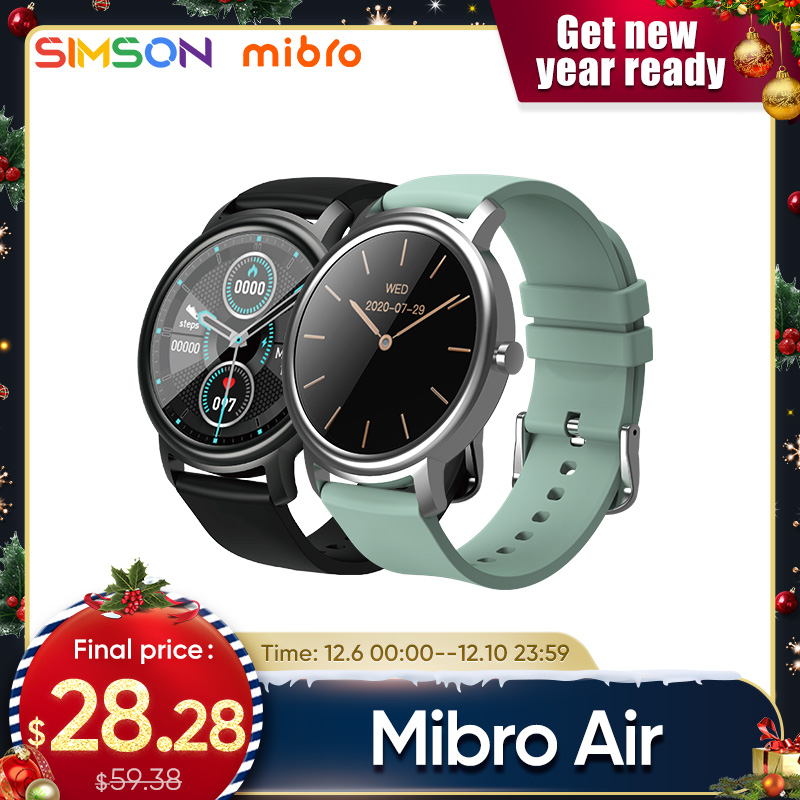 Mibro Air Smart Watch Men Women IP68 Waterproof Bluetooth 5 Sleep Monitor Fitness Heart Rate Tracker SmartWatch Android IOS, Silver watch
Mibro Air Smart Watch Men Women IP68 Waterproof Bluetooth 5 Sleep Monitor Fitness Heart Rate Tracker SmartWatch Android IOS, Silver watch