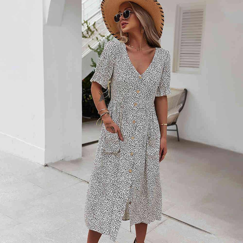 Elegent women summer dress Cotton And Viscose A-Line V-Neck Buttons Printing female Ankle-Length Dress 210524, Black
Elegent women summer dress Cotton And Viscose A-Line V-Neck Buttons Printing female Ankle-Length Dress 210524, Black