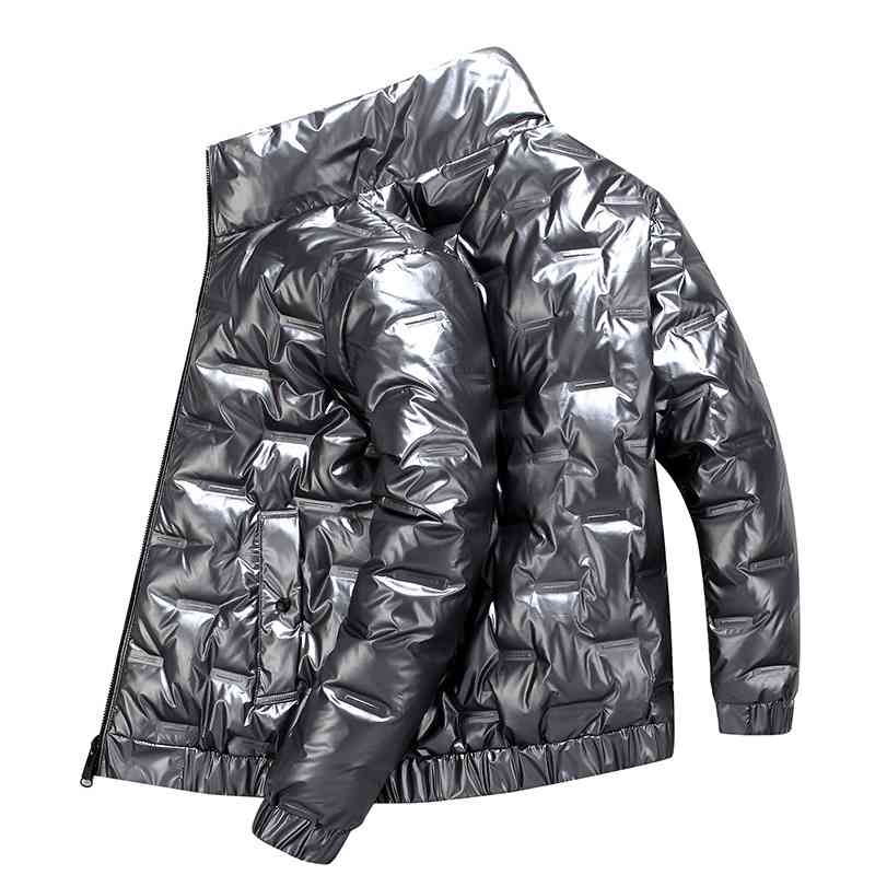 Channel down solid color simple men's and women's same couple jacket stand collar, Black
Channel down solid color simple men's and women's same couple jacket stand collar, Black