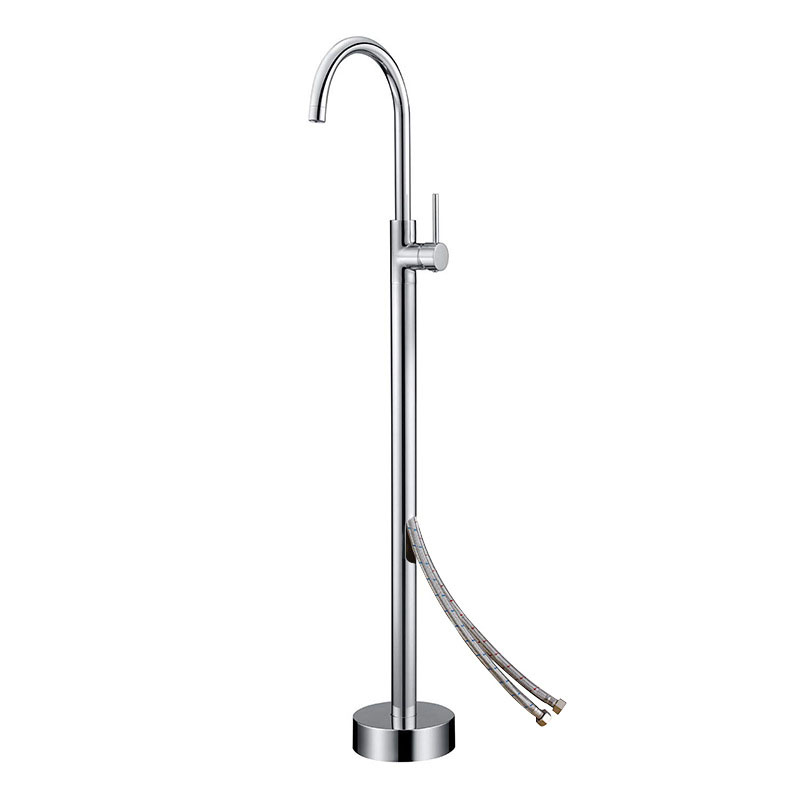 Black Bathroom Floor Stand Bath tub Faucet Single Function H& Cold Water Mixer Bathtub Tap Chrome/Black/Gold