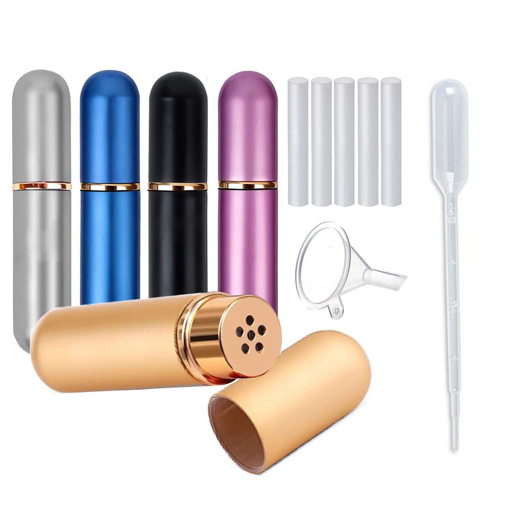 5set Empty Colorful Metal Nasal Inhalers for Essential Oil Aromatherapy Blank Aluminum Tube with Replacement Wick Sample Bottle
5set Empty Colorful Metal Nasal Inhalers for Essential Oil Aromatherapy Blank Aluminum Tube with Replacement Wick Sample Bottle