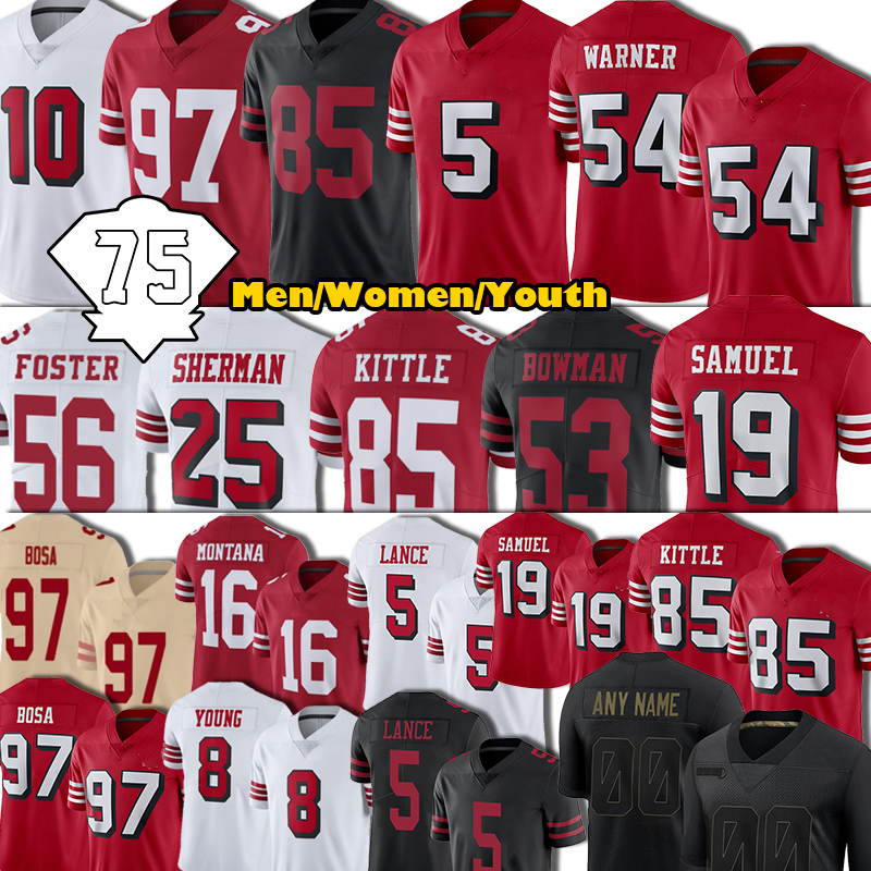 5 Trey Lance 85 George Kittle Football San Francisco''49ers''Jersey Kyle Juszczyk Deebo Samuel Brandon Aiyuk Nick Bosa Trent Williams Jimmy Garoppolo, Custom men jersey+patch(49)
5 Trey Lance 85 George Kittle Football San Francisco''49ers''Jersey Kyle Juszczyk Deebo Samuel Brandon Aiyuk Nick Bosa Trent Williams Jimmy Garoppolo, Custom men jersey+patch(49)