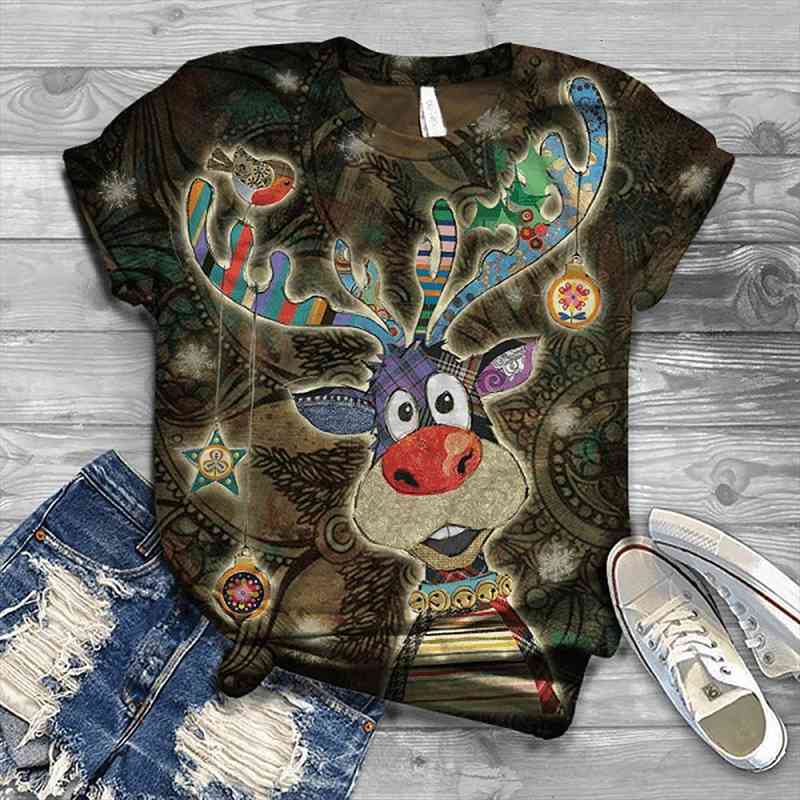 35 christmas cartoon 3d printed shirt plus size blouse women short sleeve o-neck tee plus size blouse, White
35 christmas cartoon 3d printed shirt plus size blouse women short sleeve o-neck tee plus size blouse, White