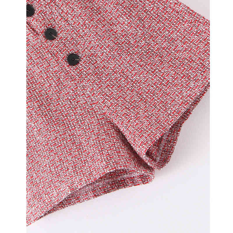 Sweet Tweed Shorts Women Fashion Buttons Short Female Chic Loose Straight Shorts Casual Girls Streetwear 210520