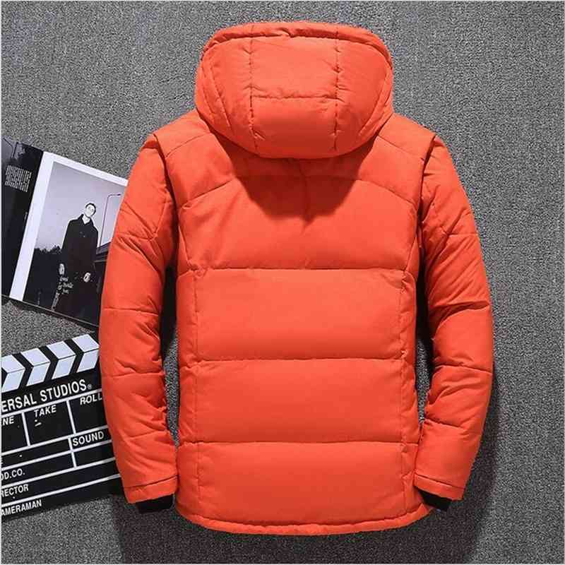 Down Parka Jacket Men -30 Degree Winter Thick Warm White Duck Jackets Hooded Windbreaker Parkas Hombre Coat Oversized M-4XL 210810