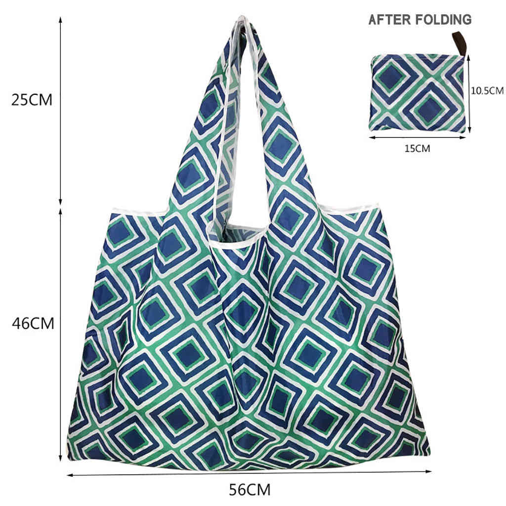 Shoulder shopping bags of women folding eco supermarket purse applies to household, course, shopping ect