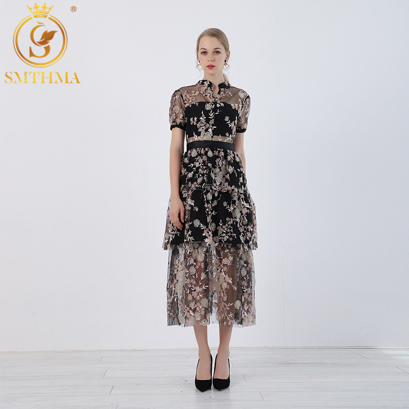 High Quality Luxury Design Runway Self Portrait Dress Mesh Embroidery Sequins Flower Summer Maxi Long 210520, Photo color
High Quality Luxury Design Runway Self Portrait Dress Mesh Embroidery Sequins Flower Summer Maxi Long 210520, Photo color