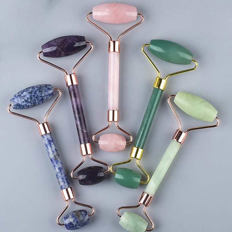 Women Natural Stone Jade Face Roller Facial Massager Amethyst Crystal tiger eye amethyst Aventurine Roller Double-head Rose Quartz
Women Natural Stone Jade Face Roller Facial Massager Amethyst Crystal tiger eye amethyst Aventurine Roller Double-head Rose Quartz