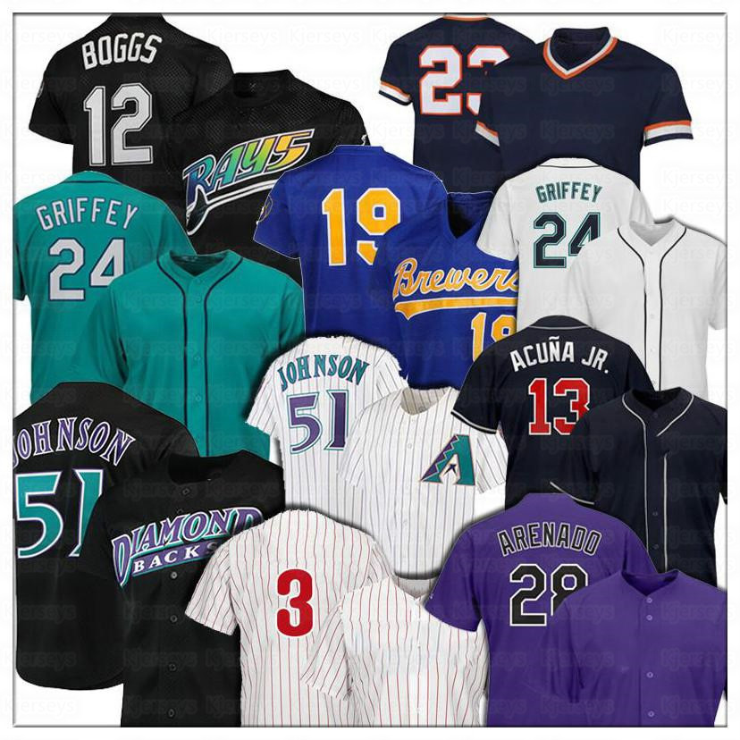 51 Randy Johnson 28 Nolan Arenado 24 Ken Griffey Jr Jersey 12 Wade Boggs 19 Robin Yount 13 Ronald Acuna Jr. Baseball Jerseys, Men(qing cang luo ji)
51 Randy Johnson 28 Nolan Arenado 24 Ken Griffey Jr Jersey 12 Wade Boggs 19 Robin Yount 13 Ronald Acuna Jr. Baseball Jerseys, Men(qing cang luo ji)