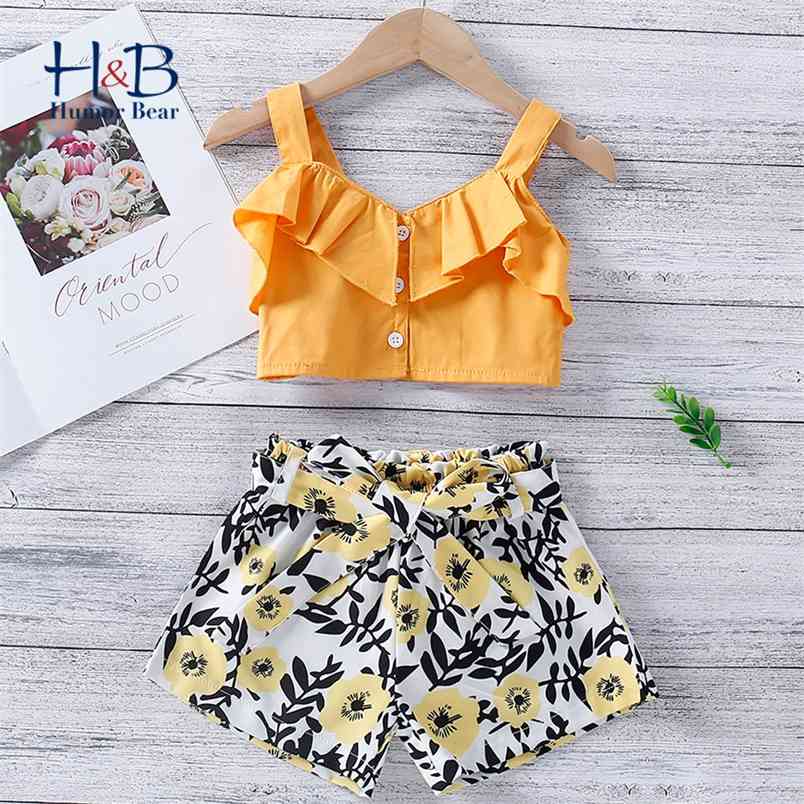 Girls Clothes Set Summer Ruffled Sling Top + Flower Printed Shorts 2Pcs Casual Kid 210611, Bd783 yellow
Girls Clothes Set Summer Ruffled Sling Top + Flower Printed Shorts 2Pcs Casual Kid 210611, Bd783 yellow