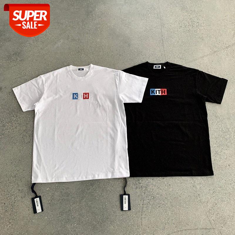 Kith embroidered printed T-shirt color letters short-sleeved top #R20U