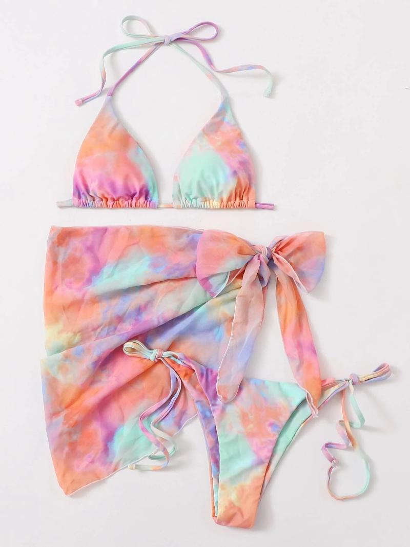 Women's Swimwear Melphieer 3 PCS 2021 Tie Dye Beach Bikini Ties Bather Bikinis Woman Bathing Suit Chiffon Sarong Beachwear Outfit E1407
Women's Swimwear Melphieer 3 PCS 2021 Tie Dye Beach Bikini Ties Bather Bikinis Woman Bathing Suit Chiffon Sarong Beachwear Outfit E1407
