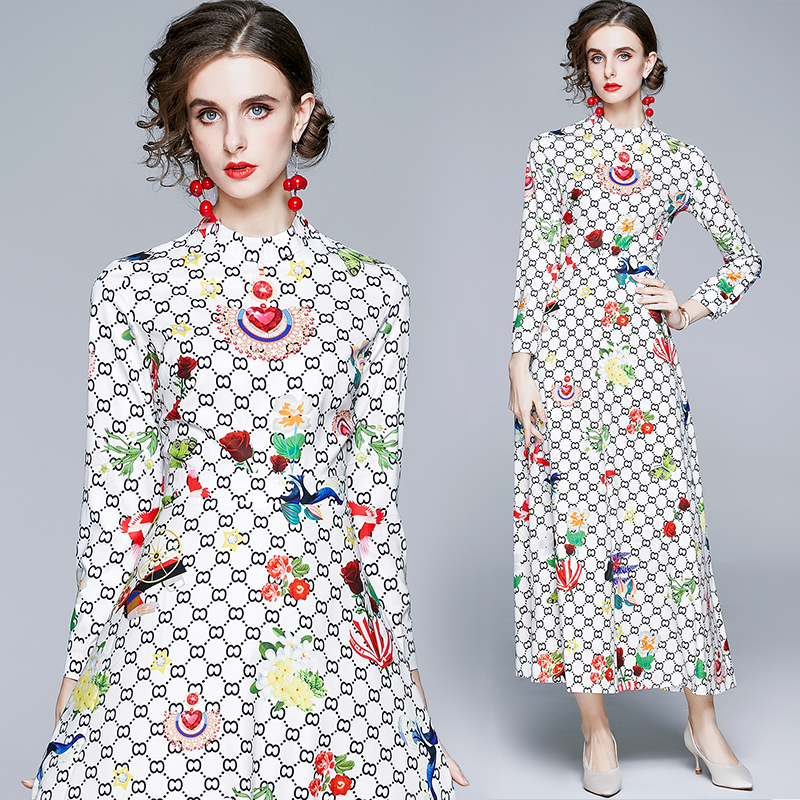 Latest Runway Printed White Maxi Dress 2021 Designer Elegant Long Sleeve Mock Neck Autumn Winter Sexy Slim A-Line Dresses Office Holiday Pro, Black;gray
Latest Runway Printed White Maxi Dress 2021 Designer Elegant Long Sleeve Mock Neck Autumn Winter Sexy Slim A-Line Dresses Office Holiday Pro, Black;gray