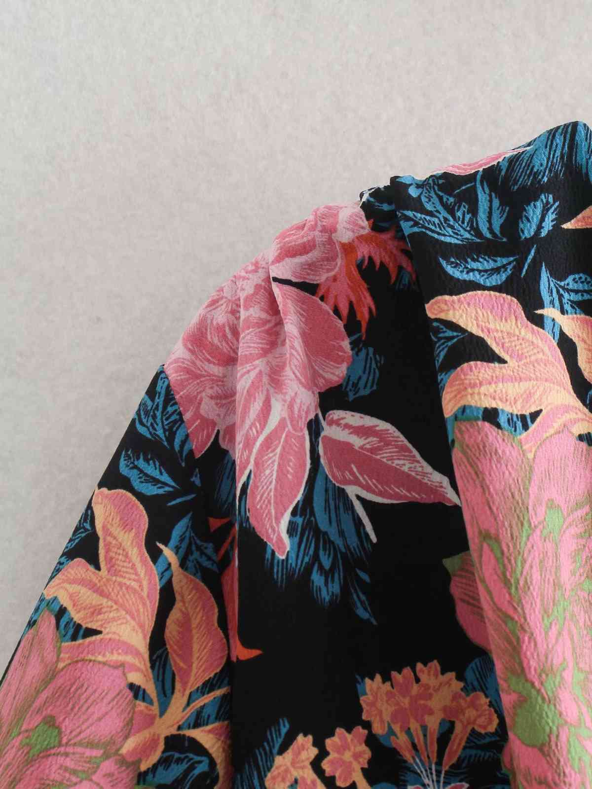 Women V-neck Long Sleeve Sexy Vintage Fashion Slim Printed Dress Chic Female Mini Dresses 210507