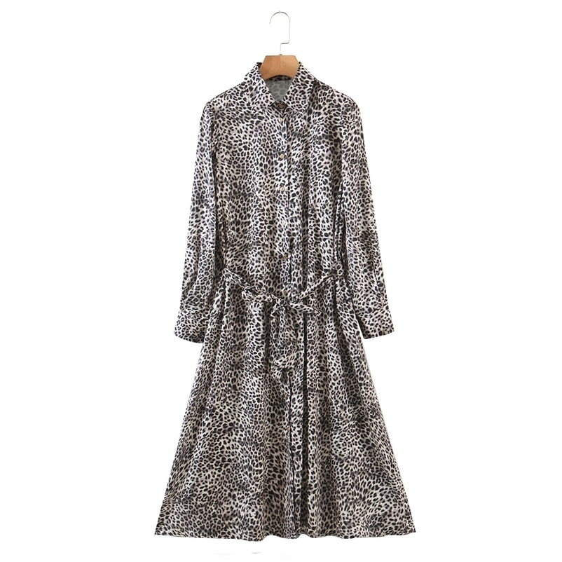 women dress fashion long sleeve turn down collar shirt with belt Elgent female spring summer 210524, As in photo
women dress fashion long sleeve turn down collar shirt with belt Elgent female spring summer 210524, As in photo