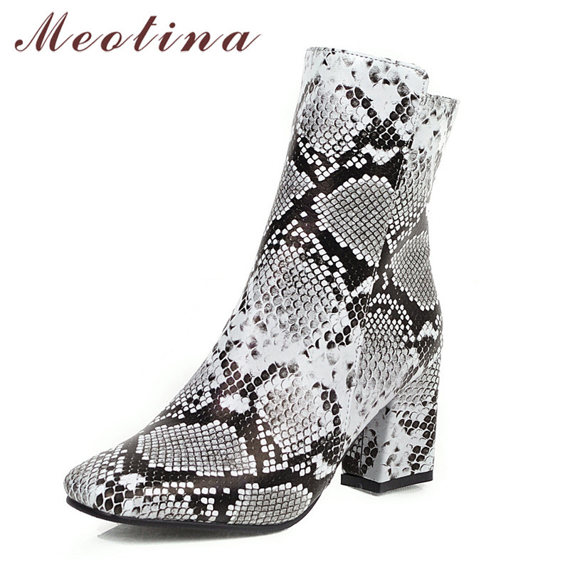 Snake Print High Heel Short Boots Ankle Women Shoes Square Toe Thick Heels Zipper Lady Brown Winter Size 210517, Black
Snake Print High Heel Short Boots Ankle Women Shoes Square Toe Thick Heels Zipper Lady Brown Winter Size 210517, Black