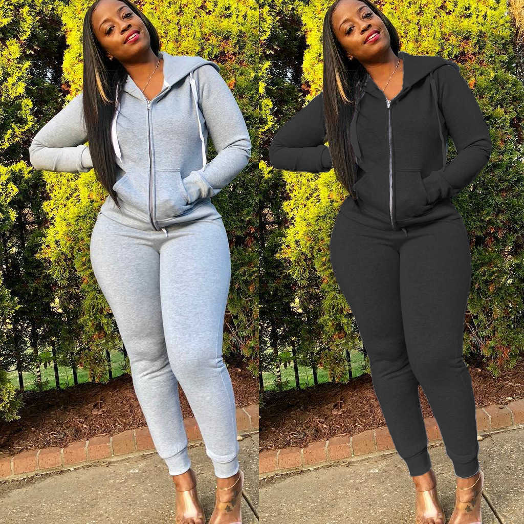 Designers Women Clothes pants 2023 autumn and winter solid color sweater sports and leisure two-piece set