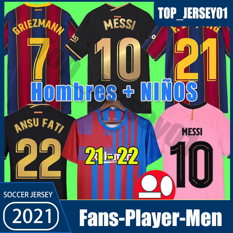 Maillot foot Barcelona BARCA soccer jersey 20 21 22 camiseta futbol ANSU FATI 2021 2022 MESSI GRIEZMANN F. DE JONG football shirt men kit to, Black
Maillot foot Barcelona BARCA soccer jersey 20 21 22 camiseta futbol ANSU FATI 2021 2022 MESSI GRIEZMANN F. DE JONG football shirt men kit to, Black