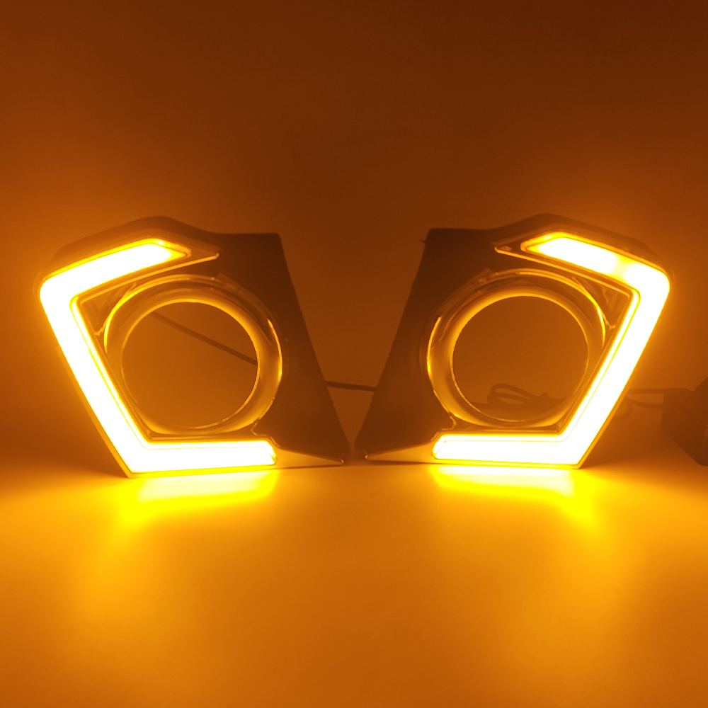 2Pcs For Mitsubishi Triton L200 2015 2016 2017 2018 Car LED Daytime Running Light DRL Lamp Dimming Function Fog lamp