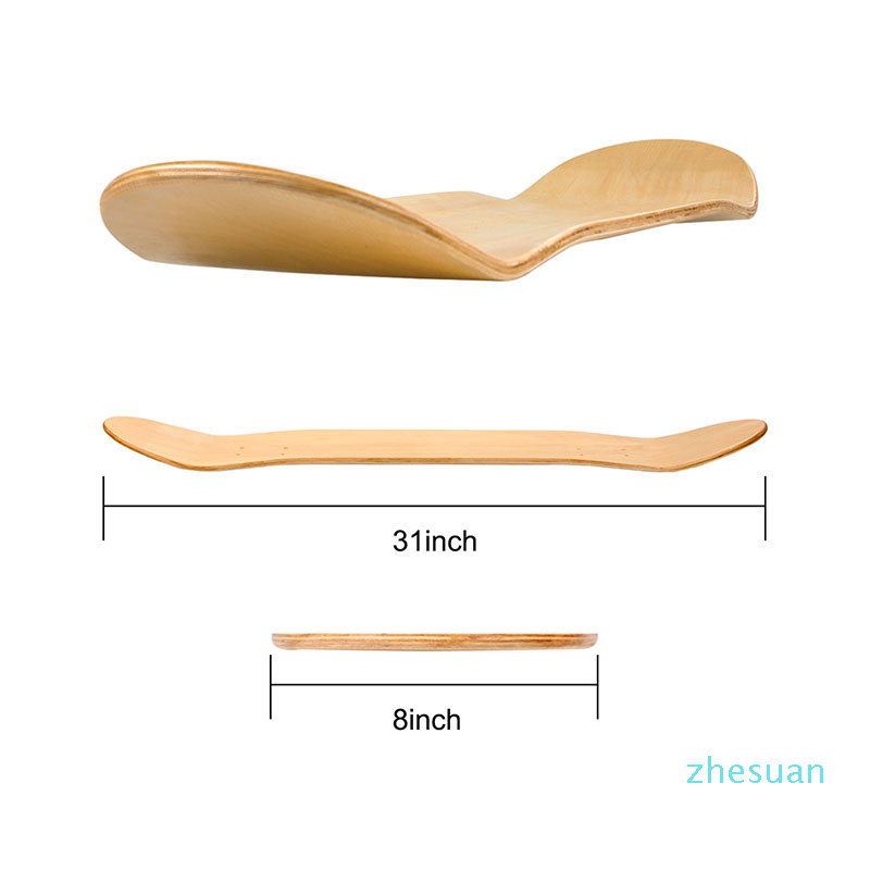 Arrival DIY Skateboard 31*8 Inch Blank Skateboard Deck Skate Boarddouble Concave Kick Decks Deskorolka, Wood color
Arrival DIY Skateboard 31*8 Inch Blank Skateboard Deck Skate Boarddouble Concave Kick Decks Deskorolka, Wood color