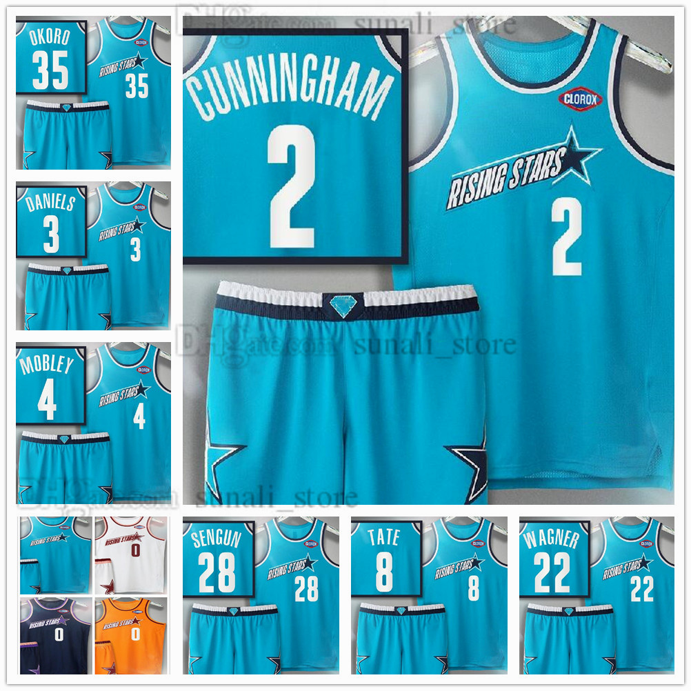 2022 Rising Stars Basketball Jersey Cade 2 Cunningham Franz 22 Wagner Jae'Sean 8 Tate Isaac 35 Okoro Alperen 28 Sengun Evan 4 Mobley 3 Daniels, Navy
2022 Rising Stars Basketball Jersey Cade 2 Cunningham Franz 22 Wagner Jae'Sean 8 Tate Isaac 35 Okoro Alperen 28 Sengun Evan 4 Mobley 3 Daniels, Navy