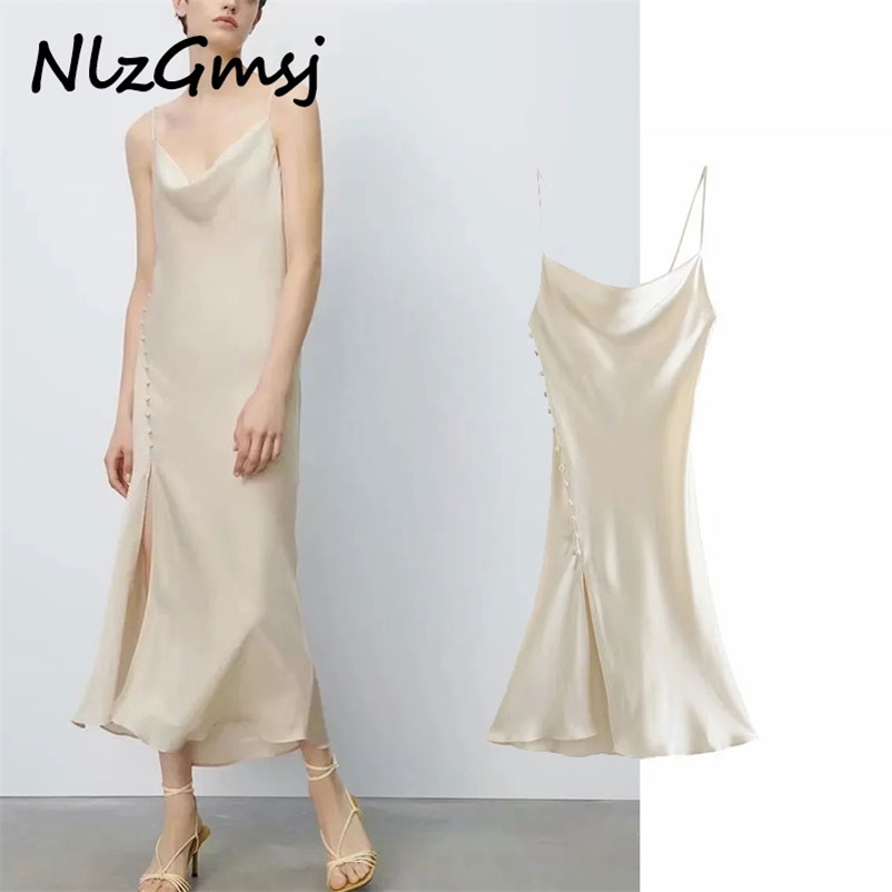 Dresses Woman Camisole Satin Long Party Women Elegant Backless Sexy Vintage Slip 04 210628, As picture
Dresses Woman Camisole Satin Long Party Women Elegant Backless Sexy Vintage Slip 04 210628, As picture