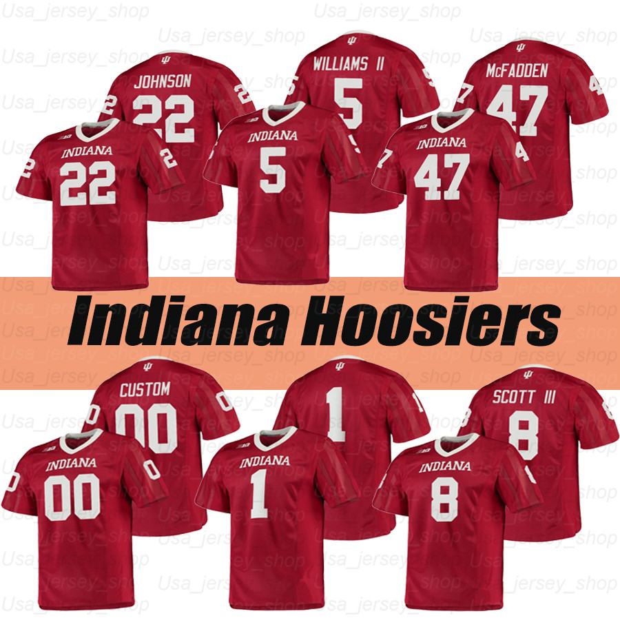 Custom Indiana Hoosiers College Football #8 Stevie Scott III #5 Dexter Williams II Jersey Red, 22
Custom Indiana Hoosiers College Football #8 Stevie Scott III #5 Dexter Williams II Jersey Red, 22