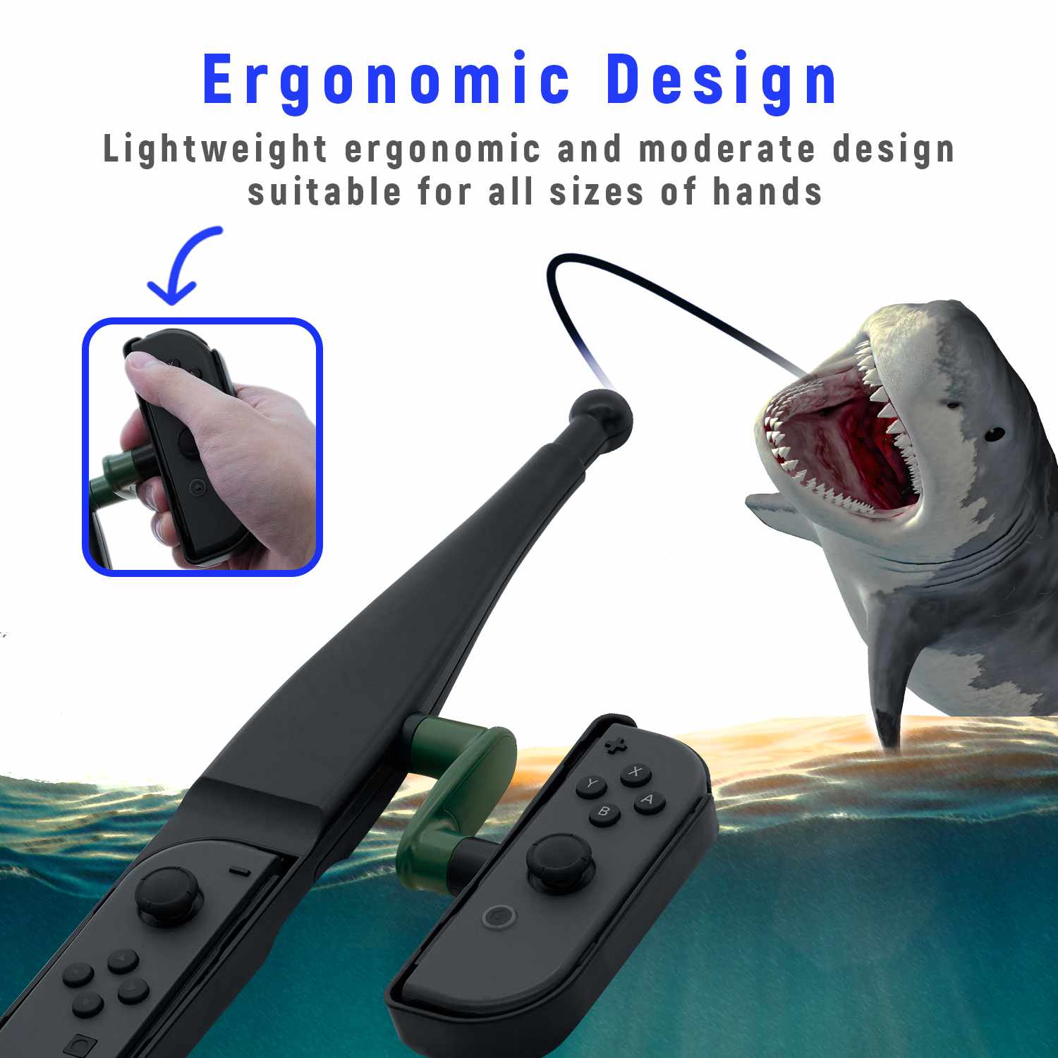 for Nintendo Switch for Joy-Con Controller Handheld Game Handgrip Handle Joypad Stand Holder Fishing Rod Pole Game Accessories
