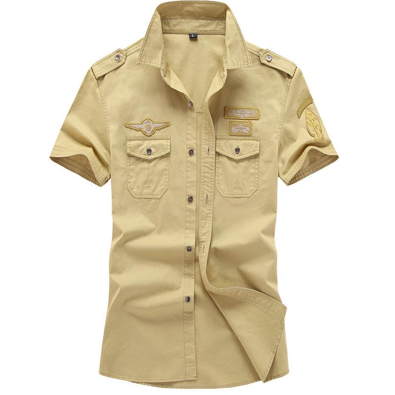 Summer Pure Cotton Men Shirt Oversize Male Short Sleeve Leisure Blouse Military Embroidery Clothing 6XL HF015, Blue
Summer Pure Cotton Men Shirt Oversize Male Short Sleeve Leisure Blouse Military Embroidery Clothing 6XL HF015, Blue