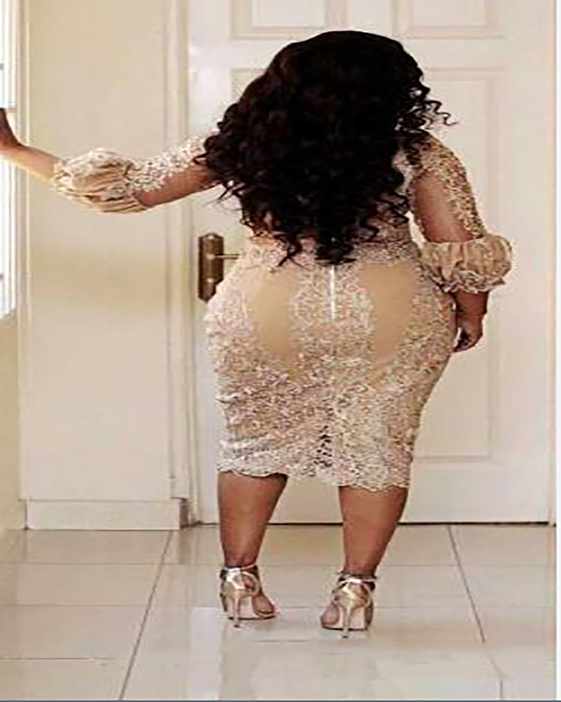 Champagne Lace Short Mother of the Bride Dresses Plus Size 2022 Tea Length 3/4 Long Sleeve Sheath Mother of Groom Gowns M02