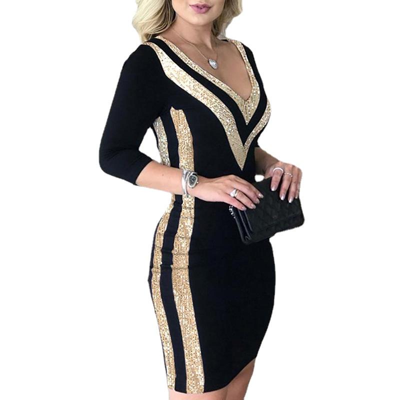 Casual Dresses Spring Autumn Patchwork Leopard Sequin Party Women Sexy V-Neck Bodycon Dress Long Sleeve Mini, Black;gray
Casual Dresses Spring Autumn Patchwork Leopard Sequin Party Women Sexy V-Neck Bodycon Dress Long Sleeve Mini, Black;gray