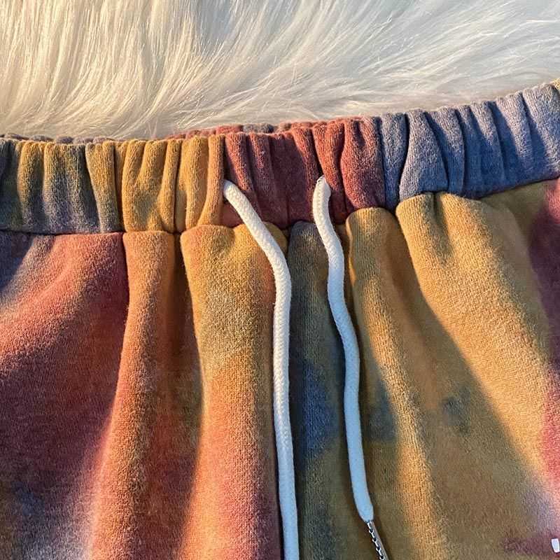 Tie Dye Women Pants High Waist Long Sweatpants Fashion Female Jogger Trousers Autumn Winter Ladies Girls Harem Pants Streetwear 211006