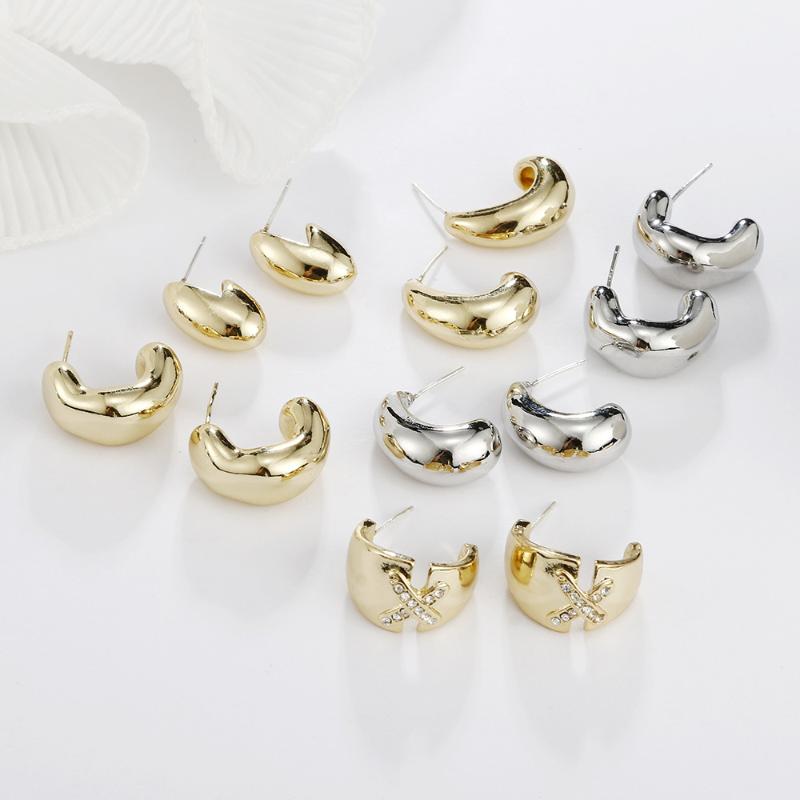 Stud Classic Stainless Steel Small Gold Silver Color Earrings Women Punk Charms Simple C-shape Geometric Earring Jewelry Brincos, Golden;silver
Stud Classic Stainless Steel Small Gold Silver Color Earrings Women Punk Charms Simple C-shape Geometric Earring Jewelry Brincos, Golden;silver