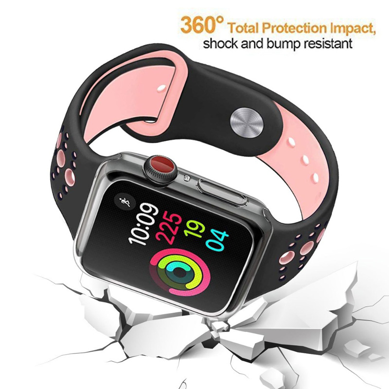 360 Full Body Transparent Clear Soft TPU Front Screen Protector Case For Apple Watch Series 3 2 1 38MM 42MM iWatch 45 44MM 40MM377