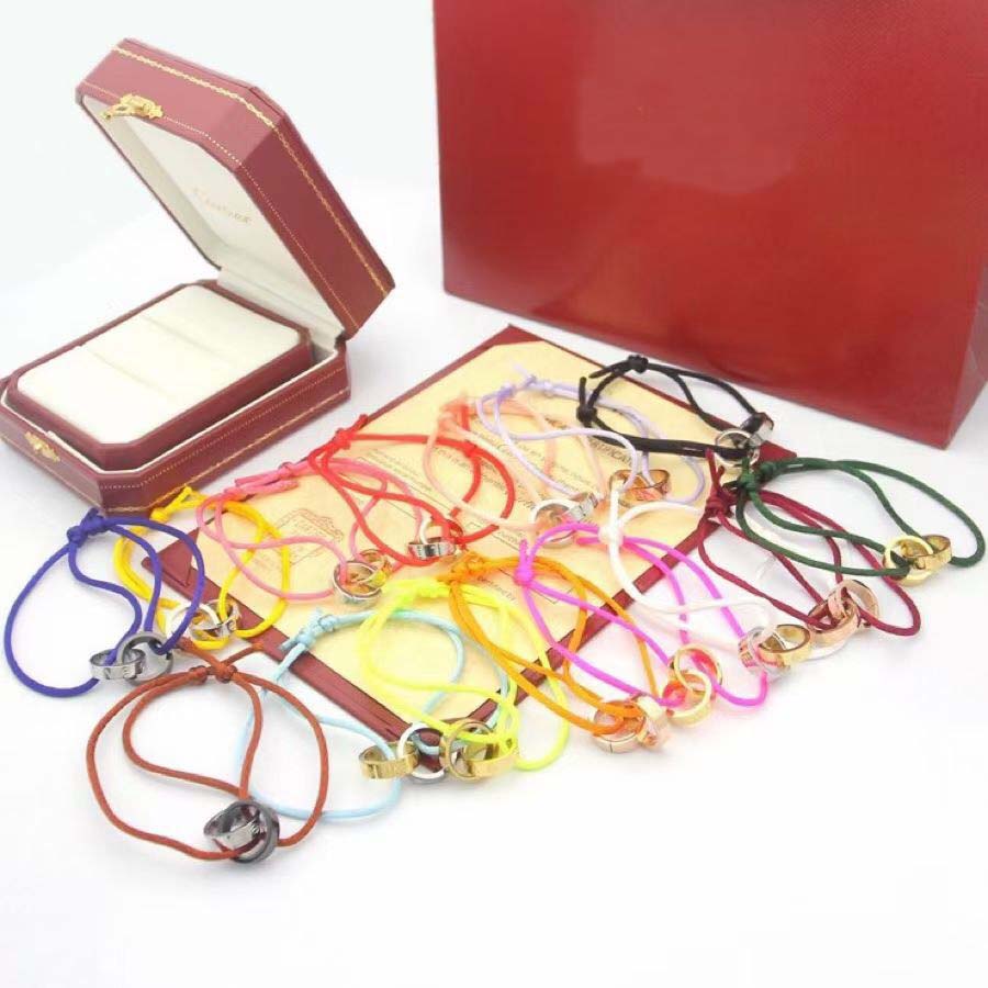 2021 Top qulality charm bracelet with two round ring connect and colorful rope for women wedding jewelry gift have stamp PS3076A
2021 Top qulality charm bracelet with two round ring connect and colorful rope for women wedding jewelry gift have stamp PS3076A