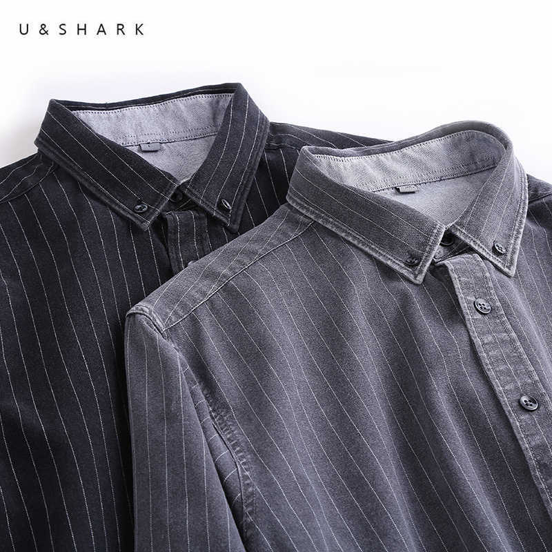 U&SHARK Thin Striped Shirts for Men Korean Clothes Men Shirt Long Sleeved 100% Cotton Shirt Business Social Male Office Clothing 210603, Black
U&SHARK Thin Striped Shirts for Men Korean Clothes Men Shirt Long Sleeved 100% Cotton Shirt Business Social Male Office Clothing 210603, Black