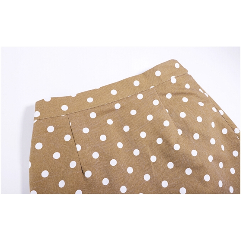 Spring Women Denim Skirts High Waist Korean Style Fashion Elegant Dot Print Female Mujer Faldas 210520