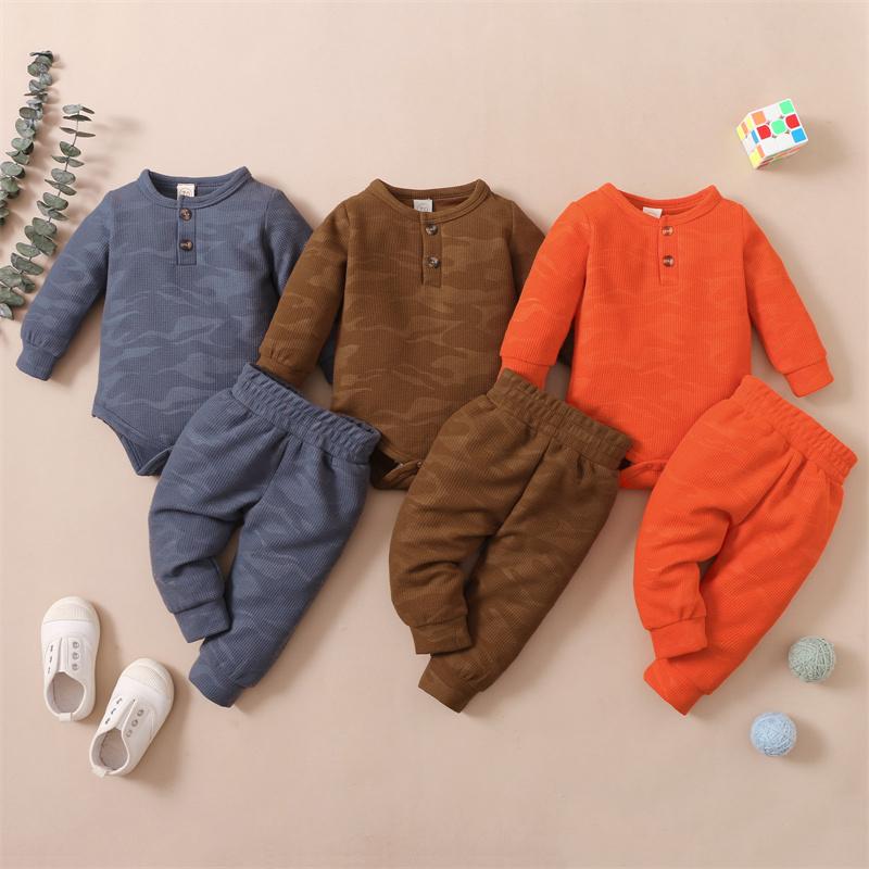 Clothing Sets 0-12M Babies Casual Two-piece Set Long Sleeve Camouflage Printed Pattern Romper And Pants Autumn Outfits For Baby Boys Girls, Gray
Clothing Sets 0-12M Babies Casual Two-piece Set Long Sleeve Camouflage Printed Pattern Romper And Pants Autumn Outfits For Baby Boys Girls, Gray