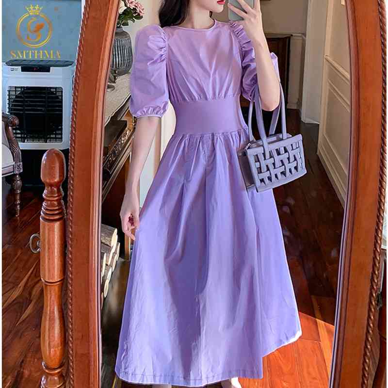 Fashion Vintage Elegant Women Solid Summer Dresses Robe Ladies Casual Puff Sleeve Dress Vestidos 210520, Photo color
Fashion Vintage Elegant Women Solid Summer Dresses Robe Ladies Casual Puff Sleeve Dress Vestidos 210520, Photo color