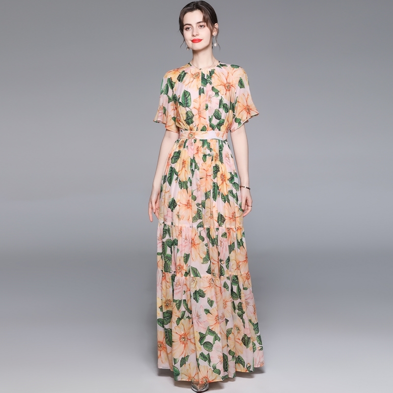 Banulin Summer Runway Bohemian Dress Women Short Sleeve Floral Print Robe Elegant Boho Holiday Party Maxi Long 210603, Yellow
Banulin Summer Runway Bohemian Dress Women Short Sleeve Floral Print Robe Elegant Boho Holiday Party Maxi Long 210603, Yellow