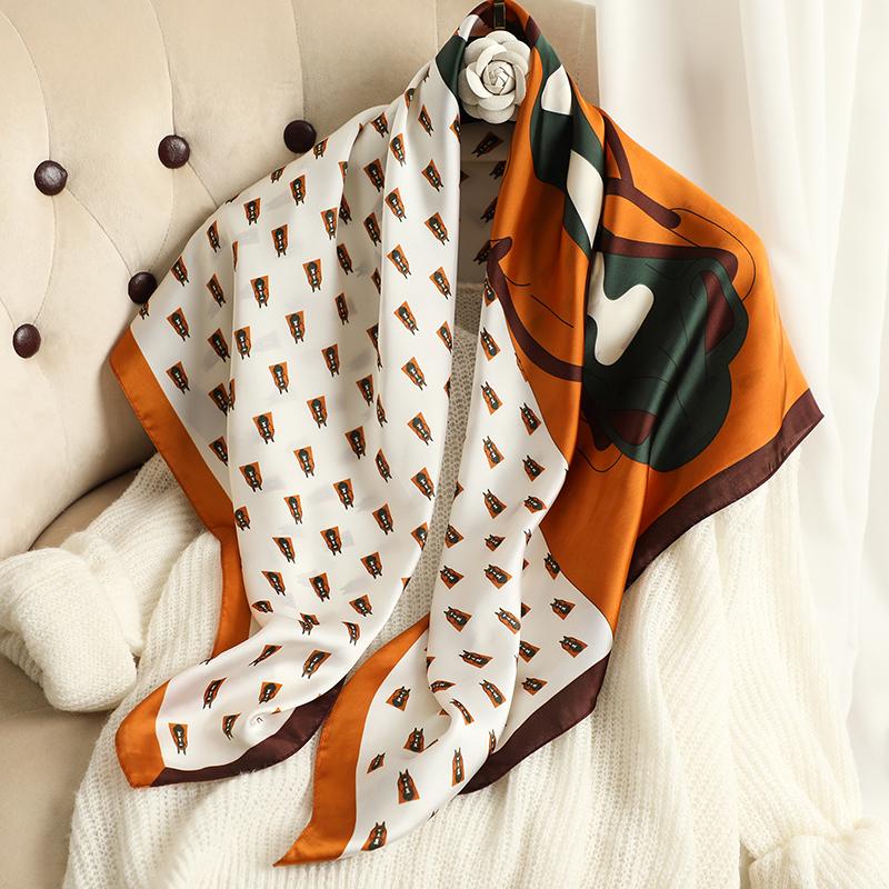 Scarves Women Scarf Silk Hair Band Female Print Bandana Square Shawl Wraps Lady Hijab Summer Foulard Neckerchief Headband 
Scarves Women Scarf Silk Hair Band Female Print Bandana Square Shawl Wraps Lady Hijab Summer Foulard Neckerchief Headband