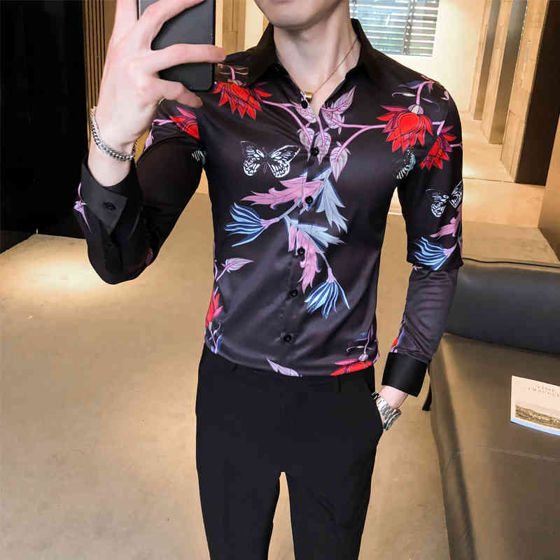 men's casual shirts preto/branco coreano magro ajuste masculino floral camisas de manga longa simples todo o jogo impresso digital blus, White;black
men's casual shirts preto/branco coreano magro ajuste masculino floral camisas de manga longa simples todo o jogo impresso digital blus, White;black