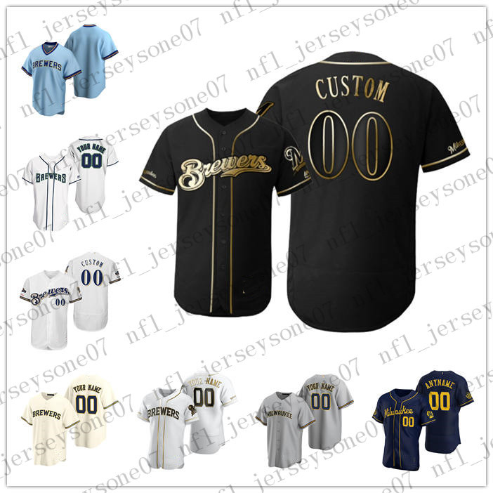 Custom Milwaukee men women youth Brewers 25 Byron Buxton 24 Josh Donaldson white gray blue Authentic 2020 Home Jersey, Black
Custom Milwaukee men women youth Brewers 25 Byron Buxton 24 Josh Donaldson white gray blue Authentic 2020 Home Jersey, Black